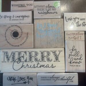 Mounted stamps verses/saying